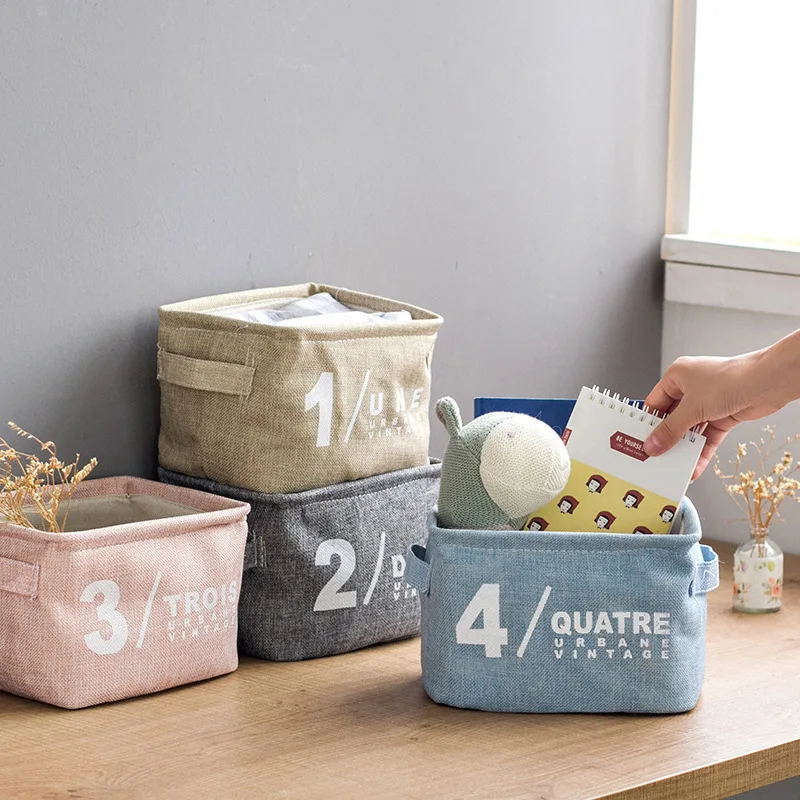 

Fresh Cotton Sundries Accept Desktop Concise Portable Fabric Art Arrangement Box