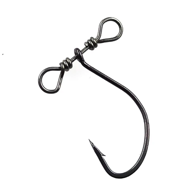 10-pieces Drop Shot Hook Fishing Hooks Down Shot Rig Hook Wide Gap Worm  Hook With Swivel Fishhook For Soft Worm Carp Hook - Fishhooks - AliExpress