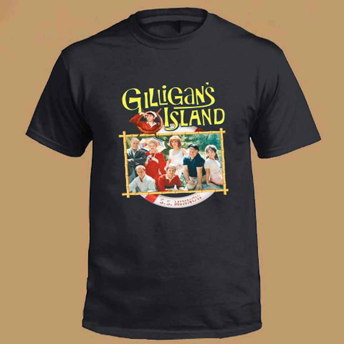 Известная Мужская черная футболка Gilligan's Island в стиле ретро для ТВ шоу размеры от
