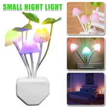 

Nieuwigheid Nachtlampje Inductie Droom Paddestoel Schimmel Luminaria Lamp 220V 3 Led Paddestoel Lamp Led Night Lights 7 Colo