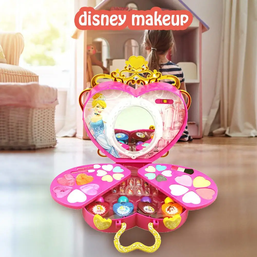 Child Makeup Kit Disney Princess Children's Makeup Toy Set Pretend Toy Girl Special Cosmetics Safe Nontoxic Makeup Box GirlHouse