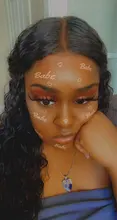 Peluca brasileña de ondas profundas prearrancada, peluca con malla frontal y pelo de bebé, 13x4, para mujeres negras
