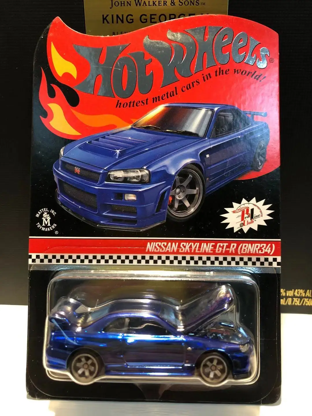 Hotwheels cars 1/64 Red Line Club NISSAN SKYLINE GTR R34 Metal Diecast Cars Collection Kids Toys