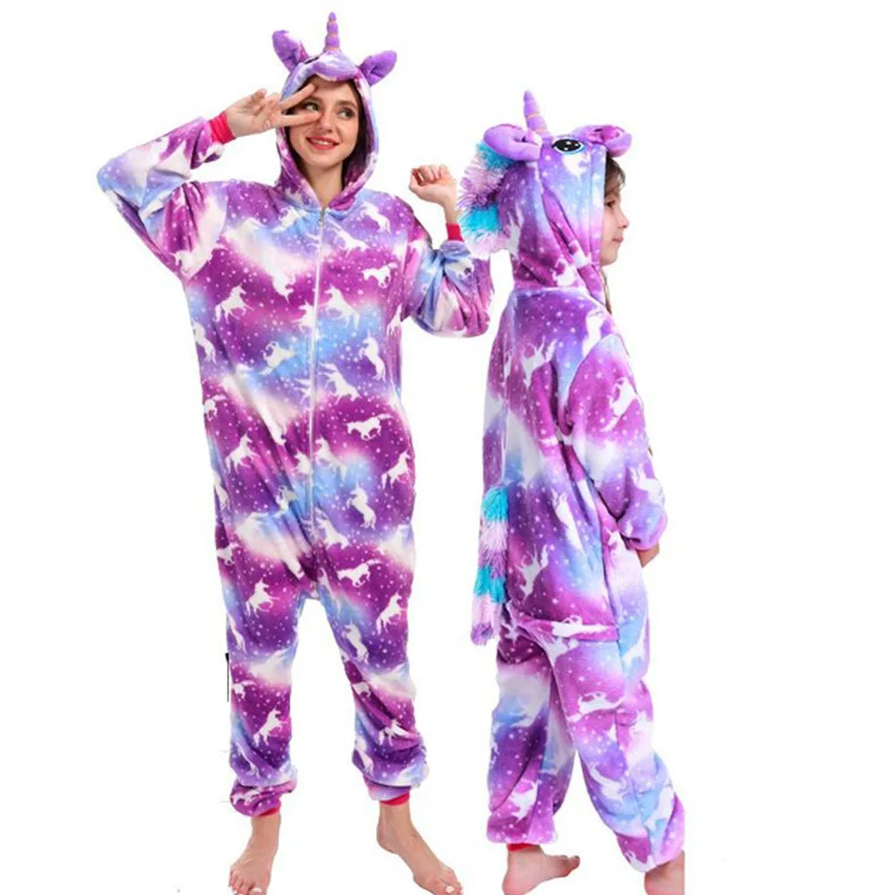 Christmas Onesie Kigurumi Kids Woman Unicorn Pajamas Winter Men Jumpsuit Halloween Anime Cosplay Costume New Year Clothes onesie pajamas