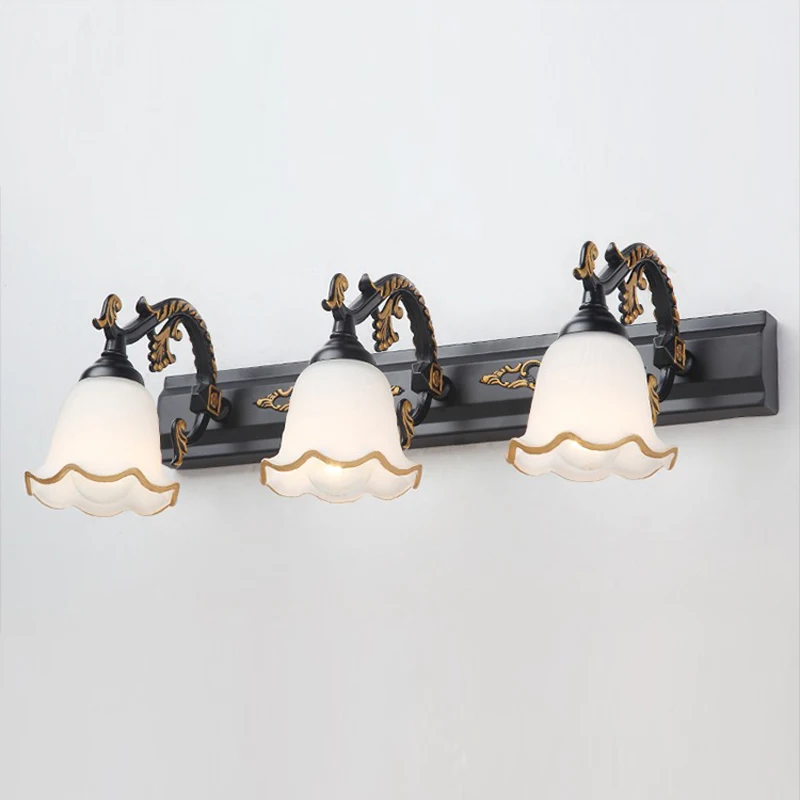Bathroom toilet waterproof anti-fog mirror lamp creative flower glass lampshade dressing table LB121314 | Лампы и освещение