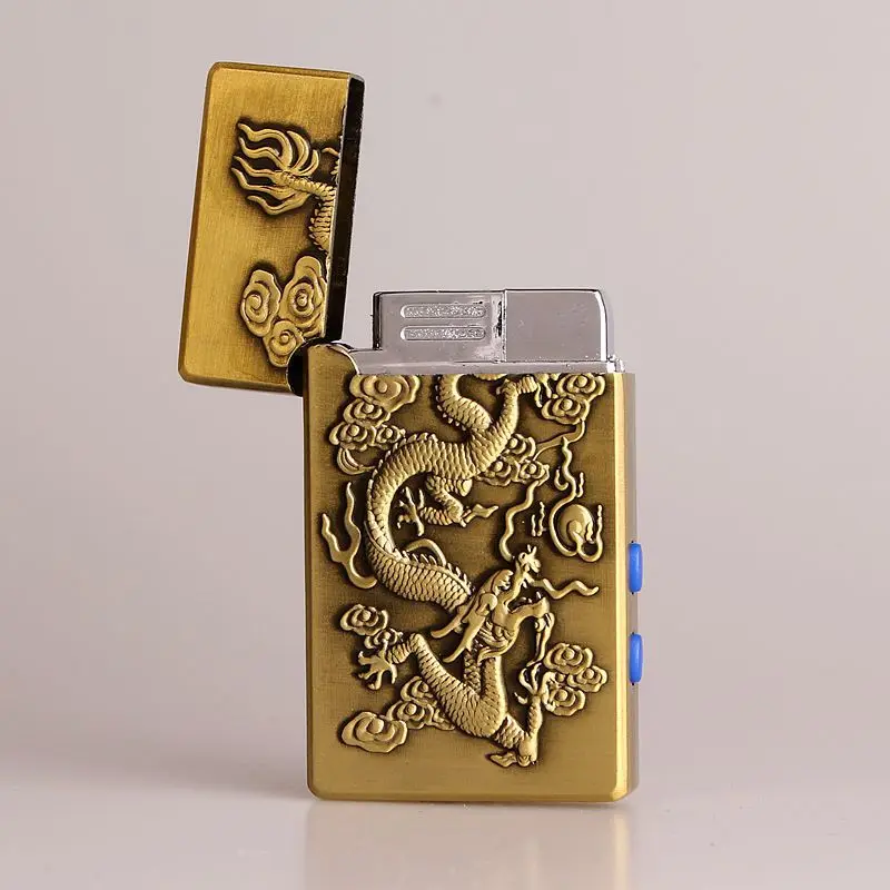 Dragon relief длинная Голосовая газовая зажигалка с дозаправкой модные зажигалки