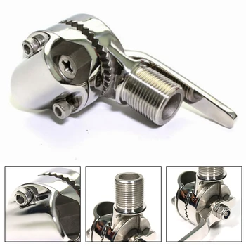 

Antenna Ratchet Base Rail Mount Replacement Parts Adjustable Deck VHF Marine Boat Rustproof Corrosion Resistant Polish Clamp On
