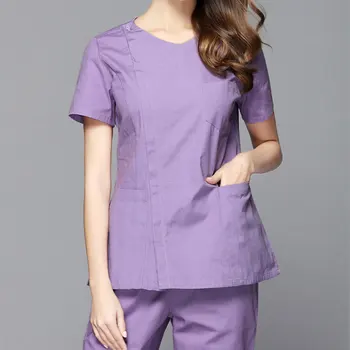 

Medical Costumes Nurse Uniform V-neck Clinical Uniforms Woman Lab Surgical Suit Medical Uniforms