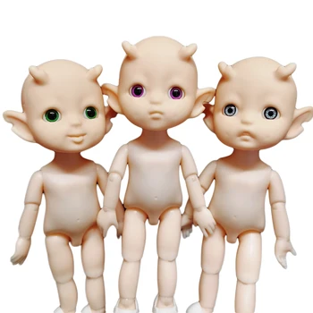 16cm Doll Ob11 Mini Elves Baby Girl Lovely 13 Joint Body Cute BJD Horned Doll without Makeup 1