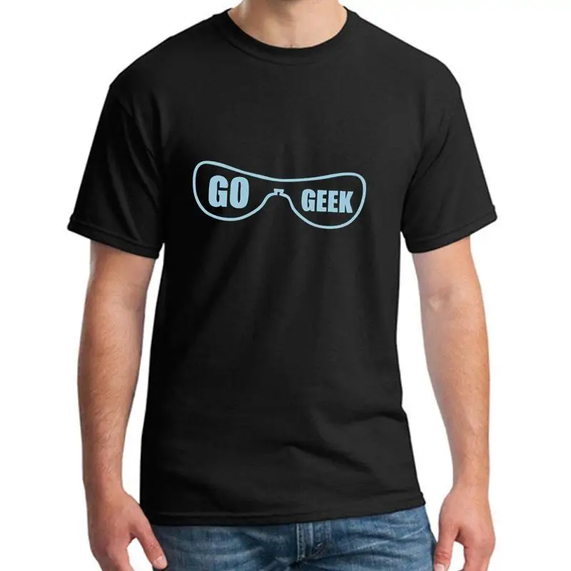 

Custom Go Geek Glasses tee shirt girl boy Short-Sleeve Breathable Unisex mens tee t shirts Clothes Outfit