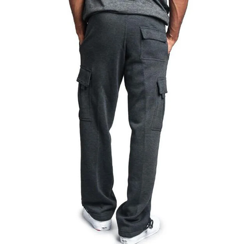 Хип-хоп джоггеры спортивные штаны для мужчин Уличная одежда большой карман брюки Карго повседневные Прямые Свободные мешковатые брюки