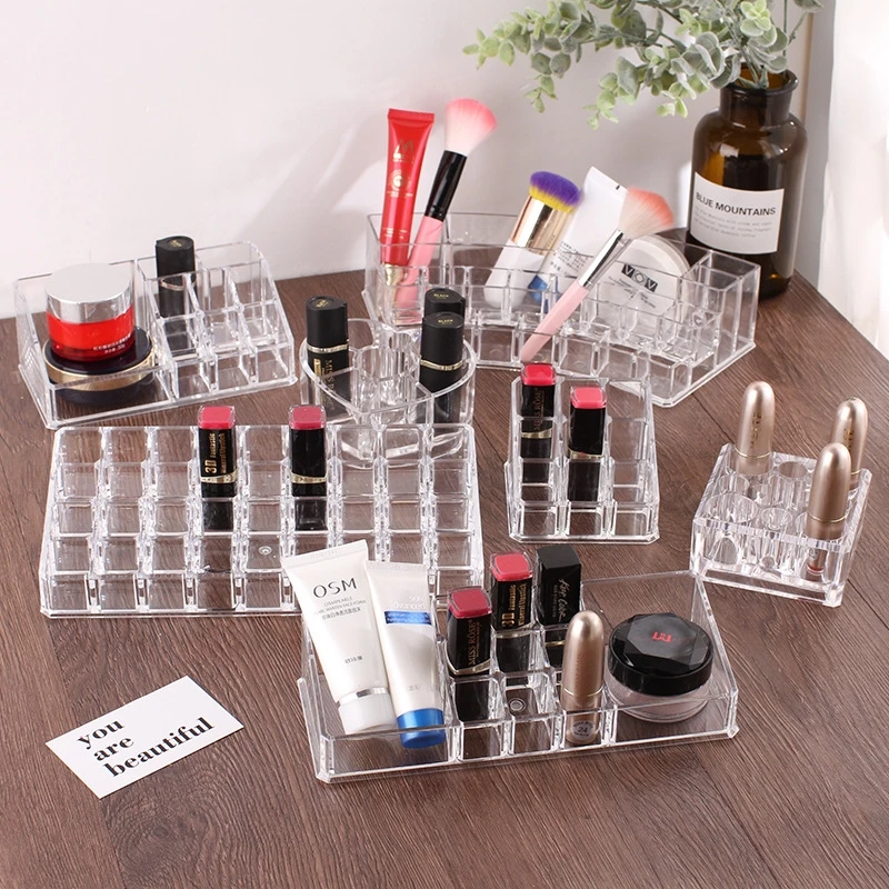 

Desktop lipstick storage box Lip Gloss Lipstick storage case display and finishing Rouge box transparent cosmetics storage box