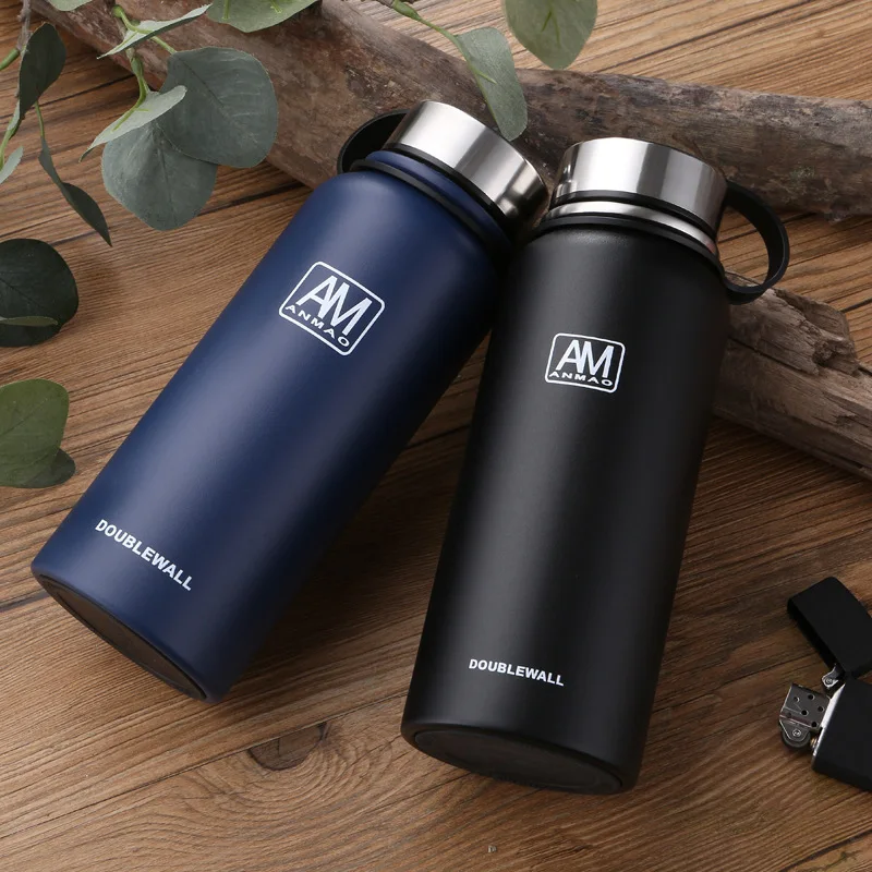 

Dull Polish Large-Volume Insulated Cup Spray of Plastic Wear-Resistant Not Diaoqi Sports 304 Stainless Steel Kettle Gift