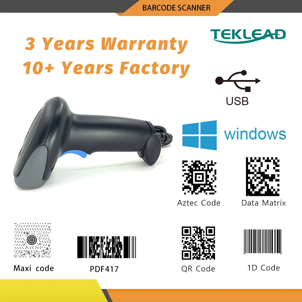 hp scan extended Portable  Wired 2.4G Bluetooth Barcode Scanner Automatic Sensing Scanning 1D 2D QR Bar Code Reader PDF417 for Mobile payment hp scan extended