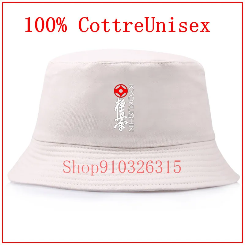Kyokushin Karate heart Martial Arts white Bucket Hat Men Women bob Outdoor Beach sun hat fashion panama Fishing Fisherman Hat