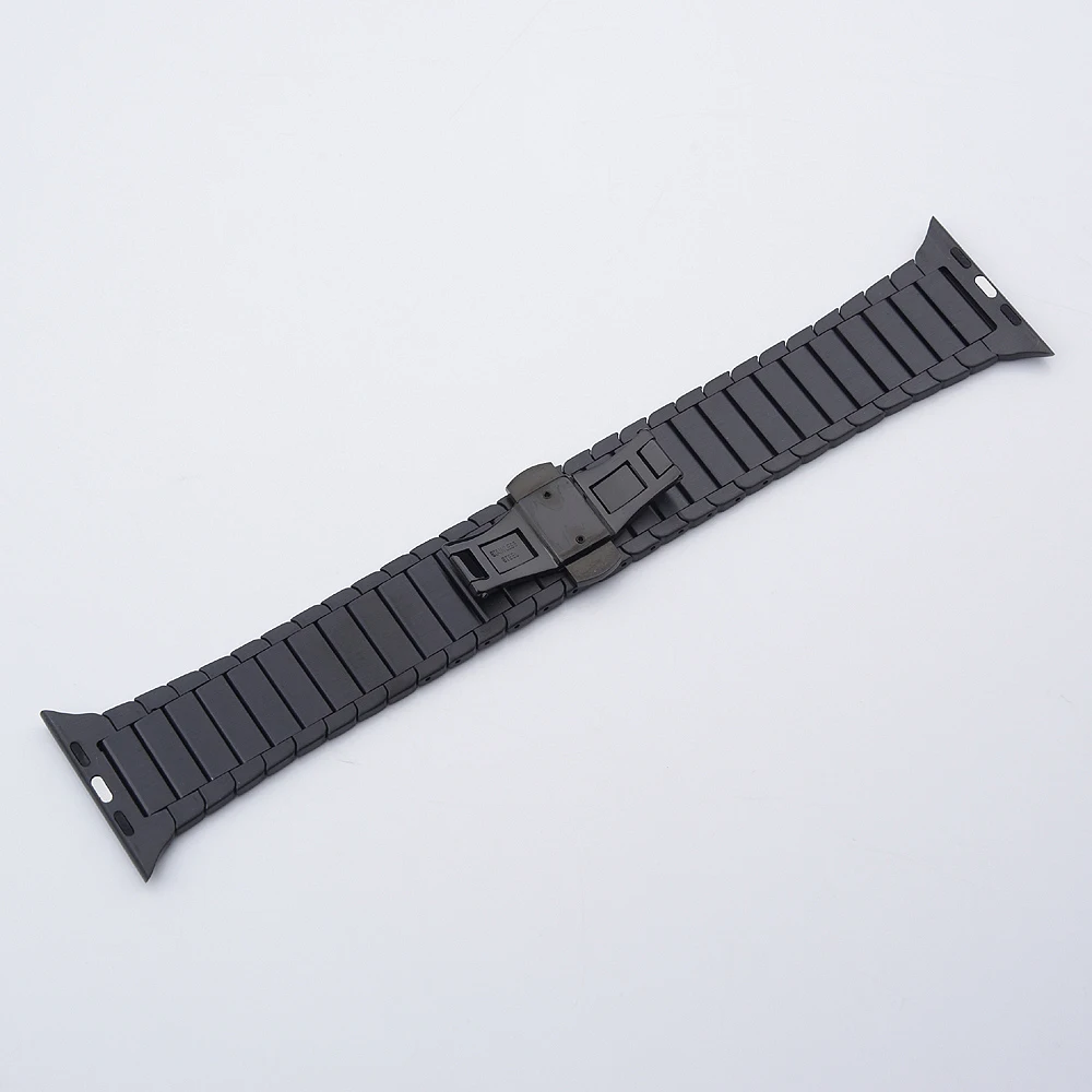 Ремешок из нержавеющей стали для Apple watch 38 мм 42 мм ремешок для браслета 40 мм 44 мм ремешок для часов для iwatch серии 5 4 3 2 1 Аксессуары - Цвет ремешка: black