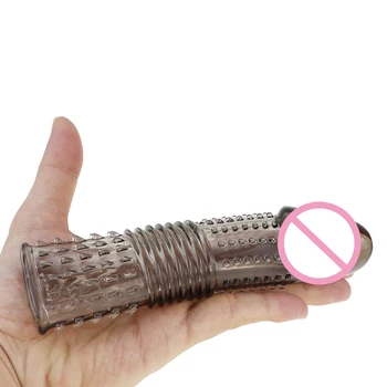 Penis Dick Extensions Condom Penis Sleeve Male Enlargement Delay Spray Massager Spike Condoms Cock Ring Cover Sex Toys for Men 3