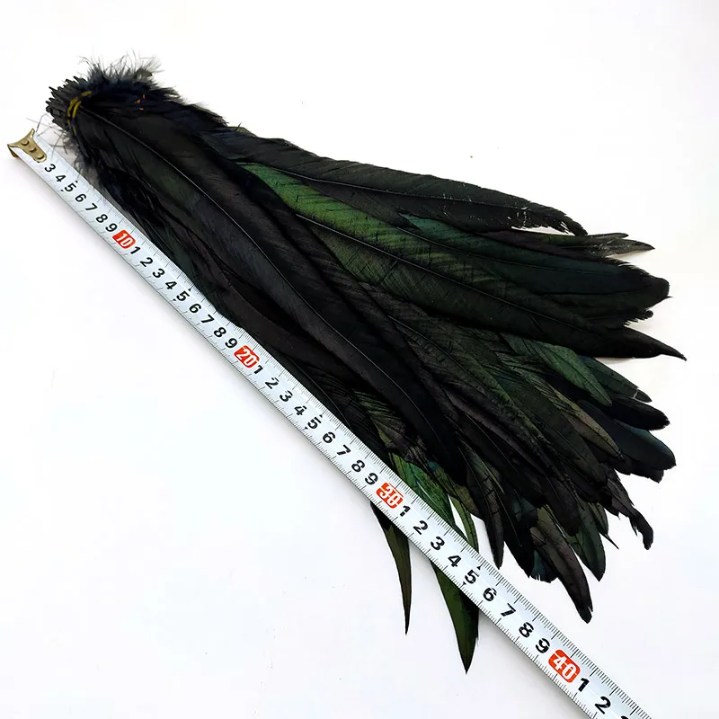 Rooster Feathers Natural Feathers 100 pcs Natural Cock Tail Feathers 25-40cm / 10-16inch Clothing Decoration Stage Performance Rooster Feathers Plume