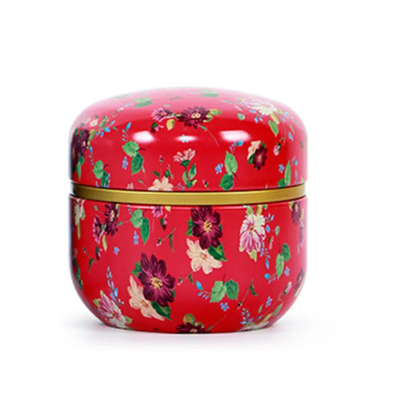 New Tinplate Tea Canister Tea Can Candy Nuts Sealed Storage Box Organizer