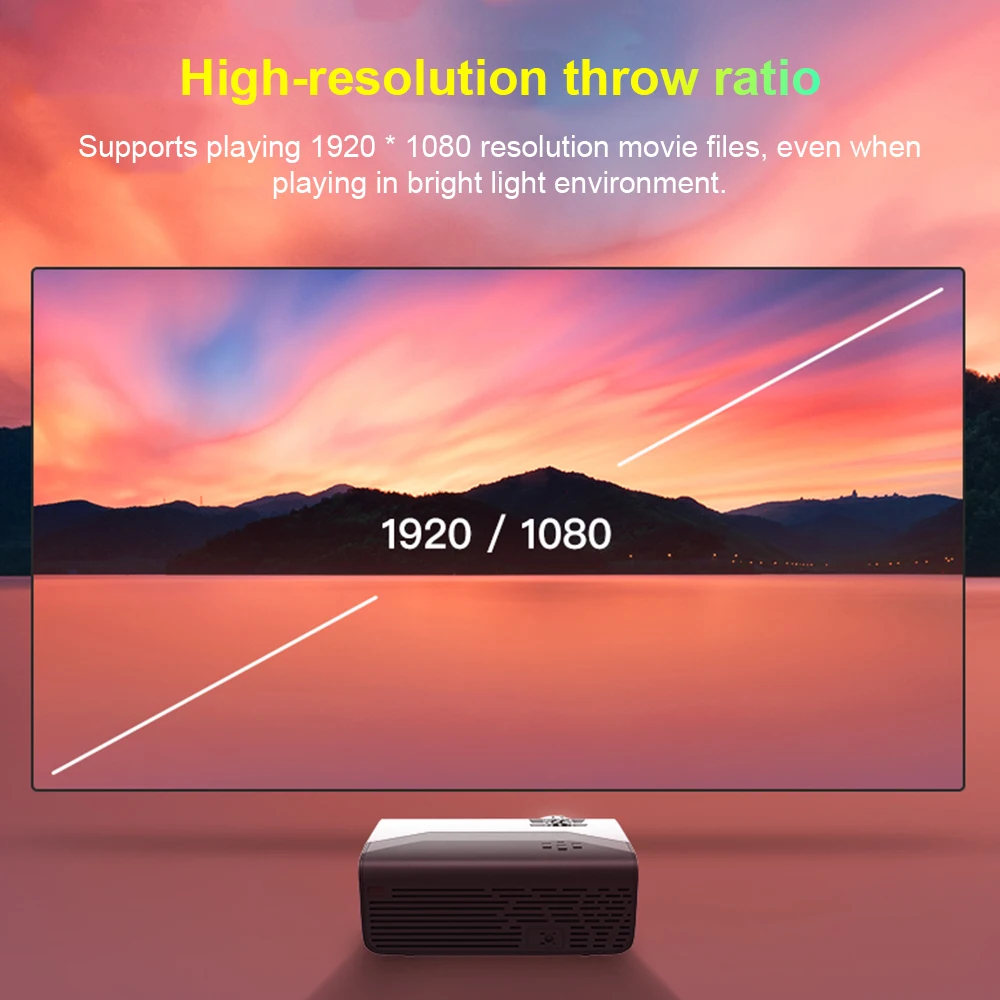 Видеопроектор UNIC G08 480/720P Full HD Android Wi Fi поддержка AC3 150 дюймов светодиодный