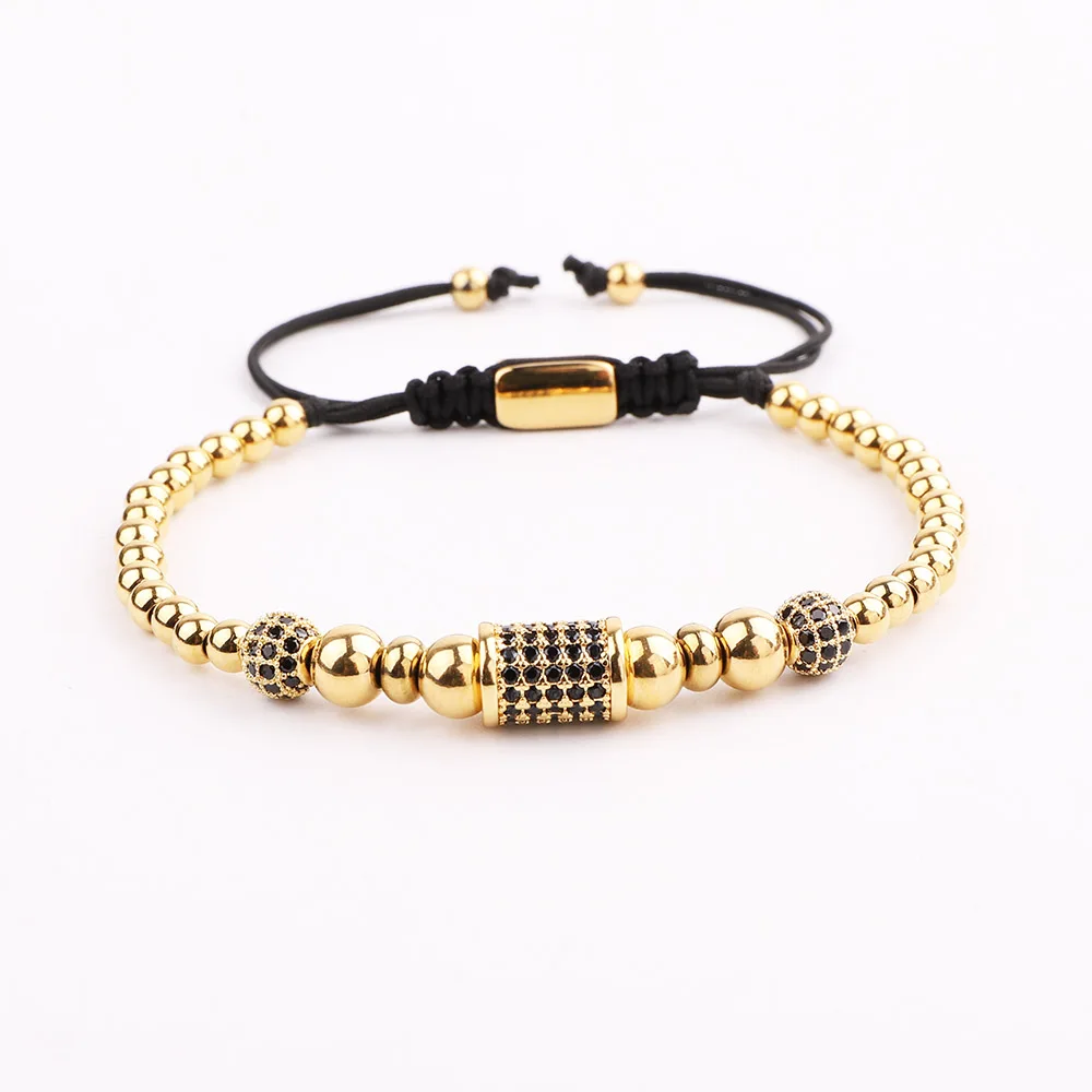 New Design Men Bracelet Micro CZ Pave Charm Handmade Braided Macrame Friendship Bracelet Men Jewelry Gift - Image 4