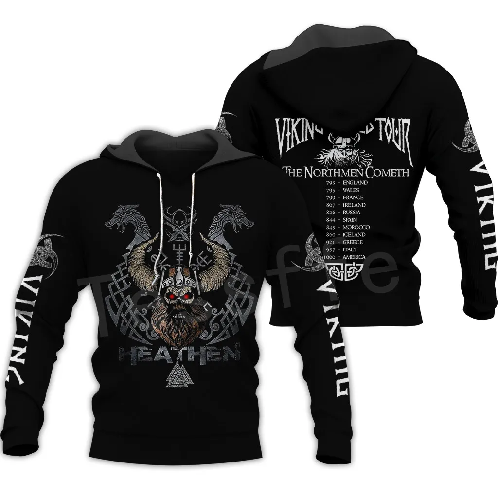 hoodies Tessffel унисекс Викинги татуировки викингов, бегом, для зала Harajuku MenWomen в стиле "хип-хоп" 3dprint застежки-молнии/кофты/толстовки/куртка s11 - Цвет: hoodies