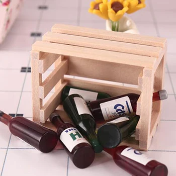 

1PCS Miniature Vegetable Fruits Basket Container Accessories for 1:12 Scale Dollhouse and Kids Pretend Play Restaurant