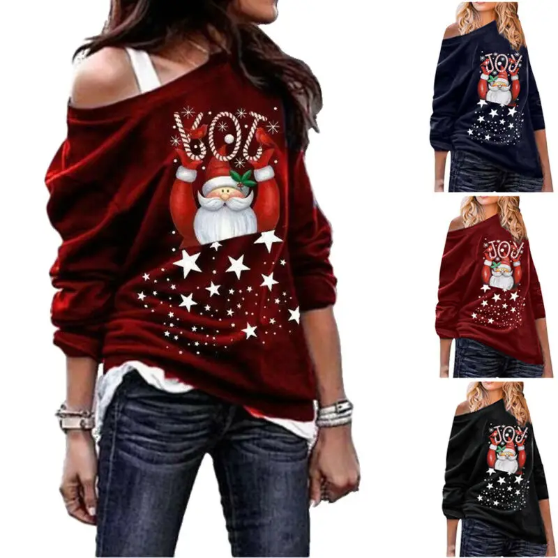 cold shoulder xmas tops