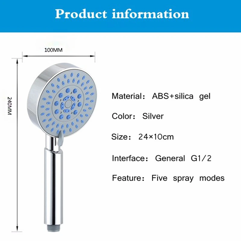 EHEH 5 Modes Shower Head Set Bathroom Chromeplate Handheld Showerhead With Hose And holder Multiple Modes Showerhead Sets