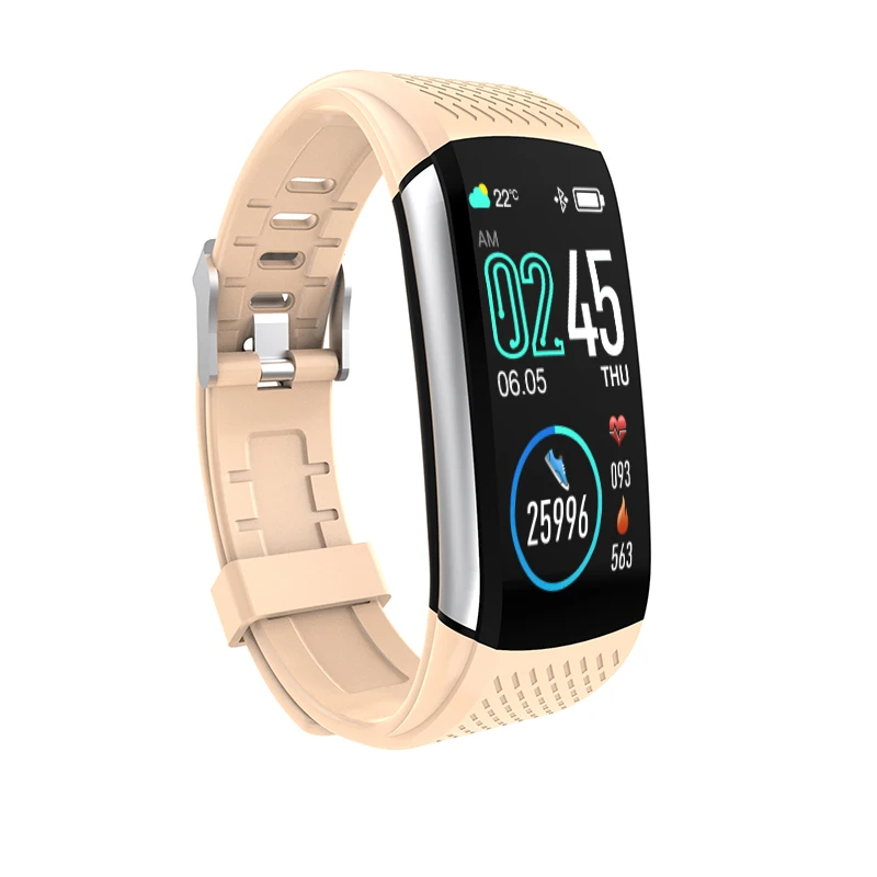 GOLD ECG PPG здоровье Смарт фитнес спортивный браслет кровяное давление монитор сердечного ритма водонепроницаемые часы для Xiaomi huawei Honor - Цвет: GOLD