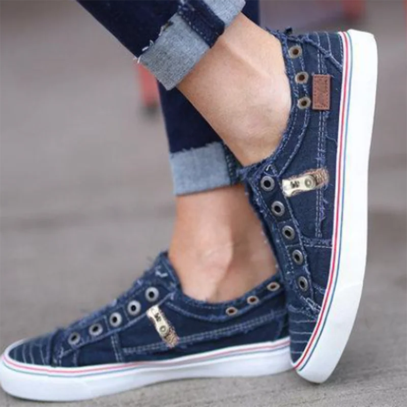 

Dwayne 2019 Spring Summer Sneakers Women's Canvas Shoes Female Vulcanize Flats Denim couple shoes zapatillas mujer 658