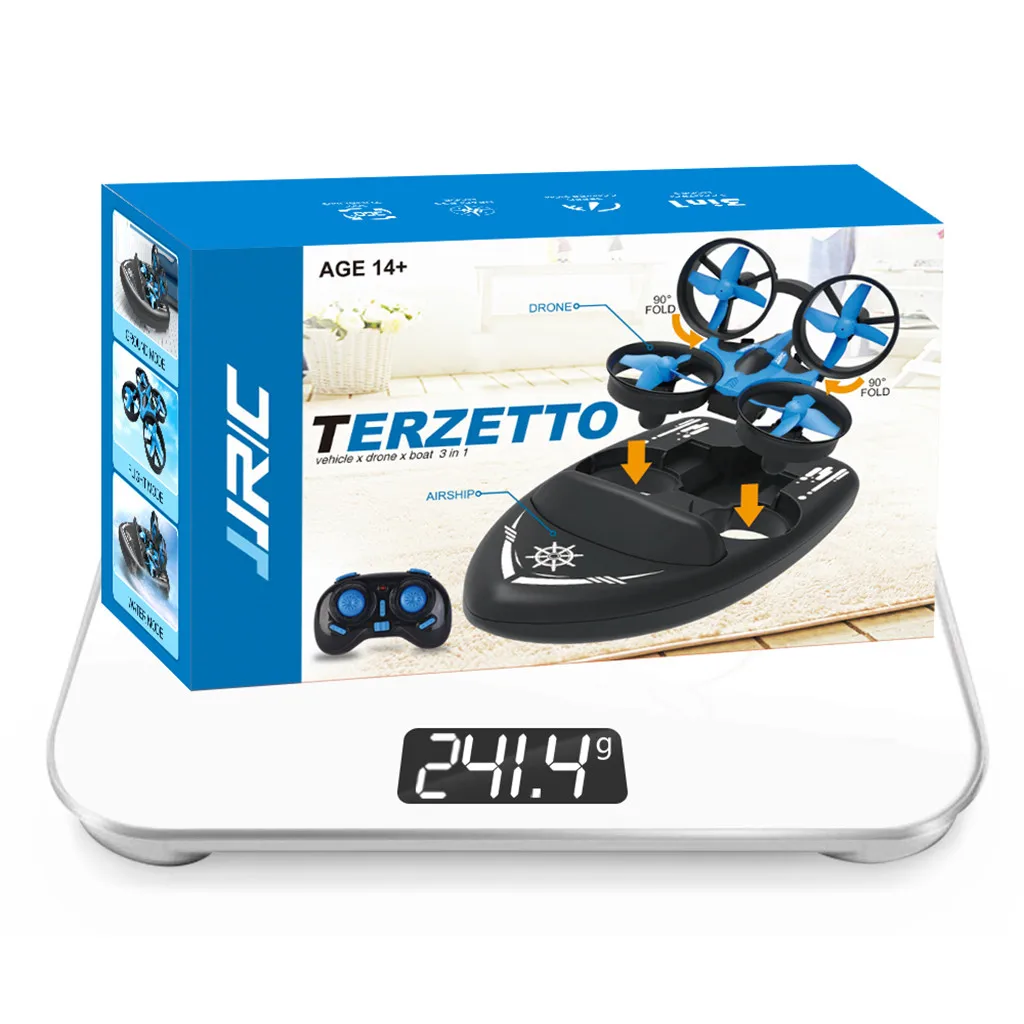 Детские игрушки мини-Дрон Радиоуправляемый вертолет Дрон Wltoys JJR/C H36F TERZETTO 3 в 1 Летающая воздушная лодка наземный режим вождения съемные радиоуправляемые дроны