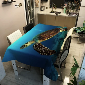 

Sea Turtle Series Tablecloths Decorative Tablecloths Wedding Tablecloth The Family Dinner Table Tablecloths Custom Sizes