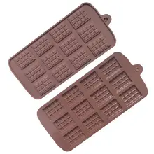 Hot 24 Grid Square Chocolate Silicone Bar Block Ice Cake Candy Sugar Baking Mold Easy To Clean