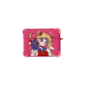 Sailor Moon różowy czerwony Apple AirPods skrzynki pokrywa Airpod Case Air Pods Case Airpod Pro Case Air Pods Pro Case dla Airpods tanie i dobre opinie CN (pochodzenie) Etui na słuchawki or Apple AirPods Silikon