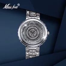 Missfox женские часы класса люкс 2019 серебро Водонепроницаемый