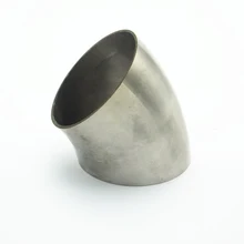 57mm 60mm 63mm 76mm 89 מ"מ 102mm OD 304 נירוסטה תברואה וולד 45 תואר מרפק מתאם צינור לבית לחלוט Homebrew(China)