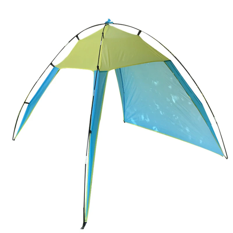 

Portable Outdoor Ultralight Camping Tent Summer UV Tarp Sun Shade Awning 5-8 Person Triangle Tent for Beach Camping Fishing