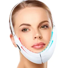 Face Slimming Massager V-Line Up Lift Belt Machine LED Photon Light Therapy EMS Massage Rechargeable Anti Age Facial Slimmer