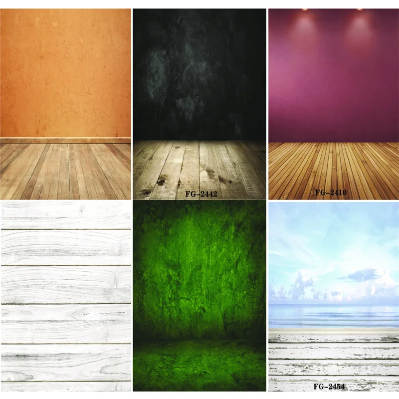 

Vinyl Custom Photography Backdrops Prop Wall and floor & Wooden Theme Photography Background P20228-113