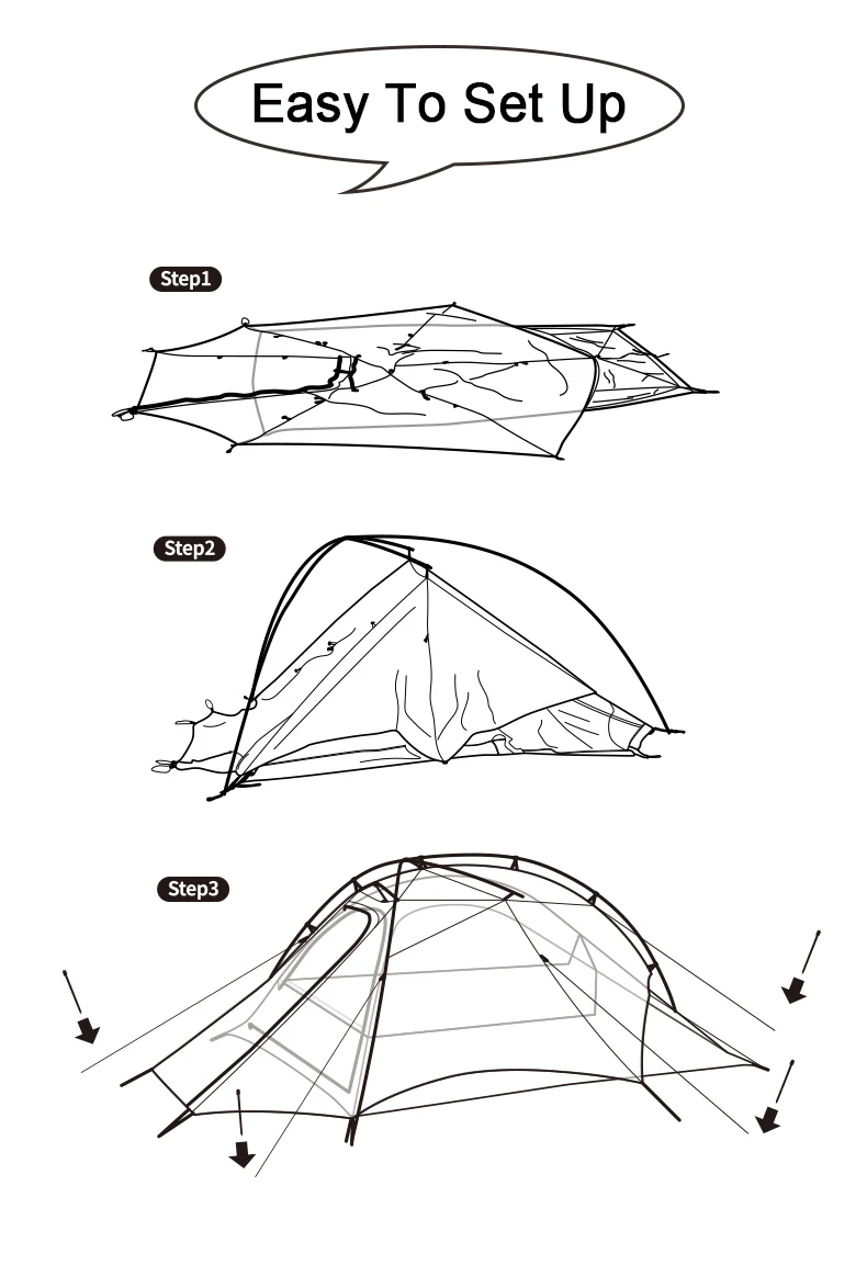 NatureHike 2 человека альпинизмом палатки с следом ноги-Сверхлегкий Открытый Туризм путешествия Кемпинг двухслойная водонепроницаемая палатка