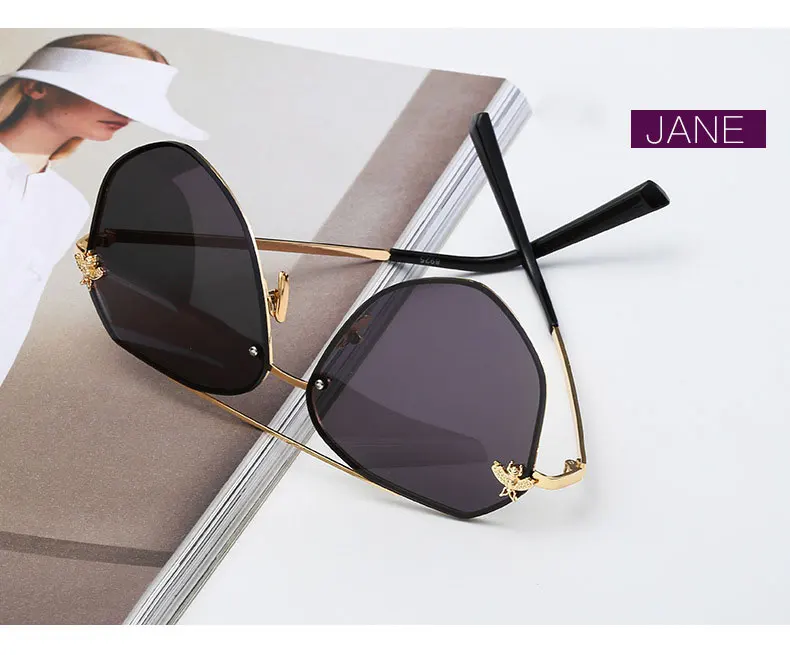 2020 New European and American Sunglasses Female Korean Version of the Tide Square Frame UV400 Protection ins Glasses