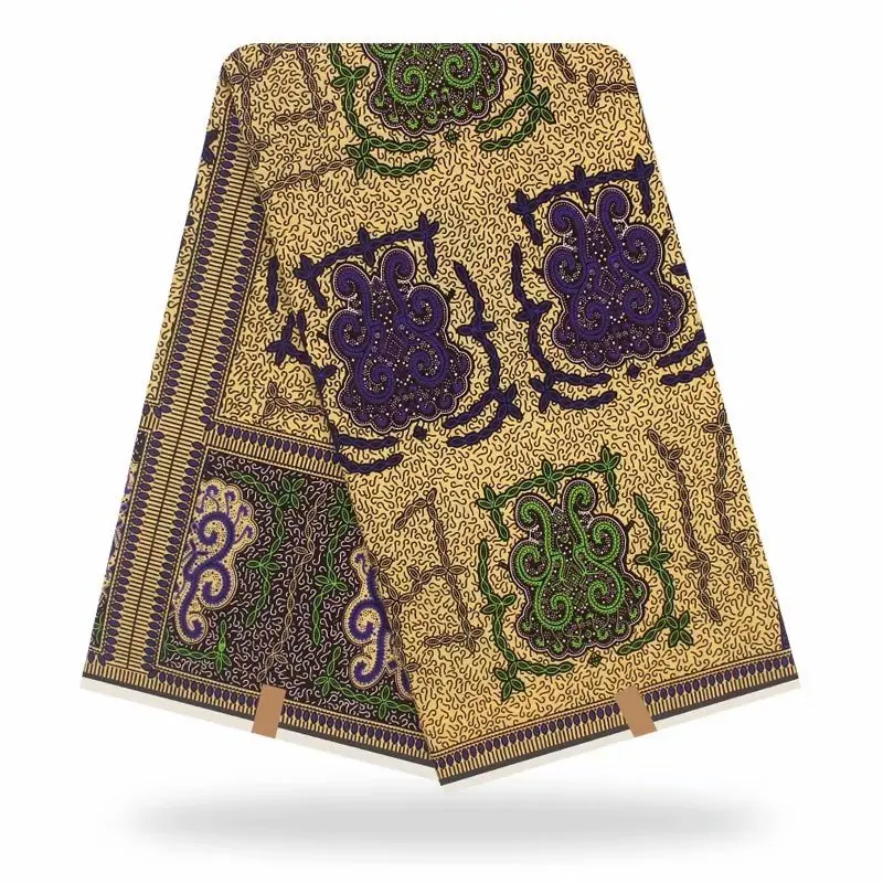 Настоящий голландский парафин Анкара, африканская набивная ткань хлопок нигерийская ткань - Цвет: as picture