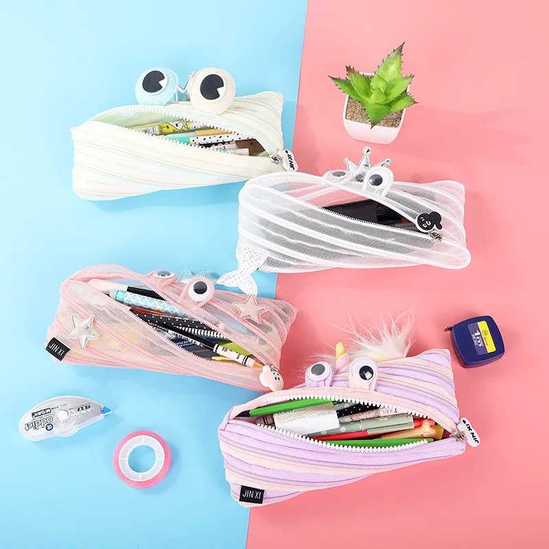 

new design Creative cartoon multi-function zipper monster bag for students cute Travel wallet Bags for girl boy wome Makeup