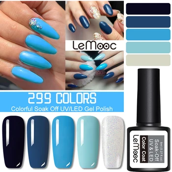 

1 Bottle 8ml Nail Gel Lemooc 2020 Classic Blue Colorful Nail Gel Polish Soak Off LED UV Gel Varnish Nail Art UV Gel