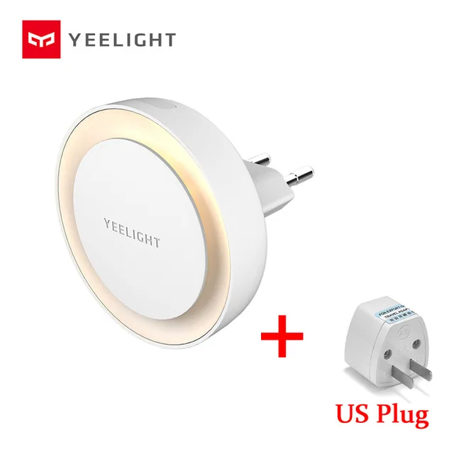 XiaoMi Yee светильник умный дом YLYD10YL YLYD09YL светодиодный светильник с низким энергопотреблением умный энергосберегающий ночник - Цвет: Round US Plug