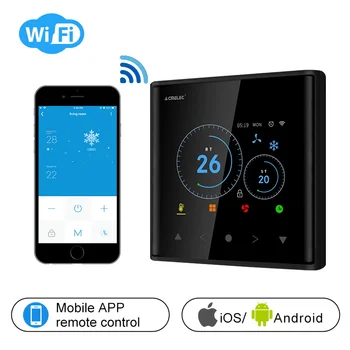 

AE-740-K Touch Screen Temperature Regulator Central Air Conditioner WIFI Thermostat APP Control Temperature