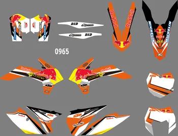 

0965 Motorcycle Team Graphic & Backgrounds Decal Sticker Kits for KTM EXC XCW XCF-W 2014 2015 2016