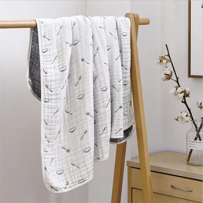 120x150cm 120*150 см хлопковое детское одеяло(6 слоев Марли) Детское одеяло для новорожденных, милое зимнее детское одеяло, постельные принадлежности для дивана - Цвет: 120x150cm