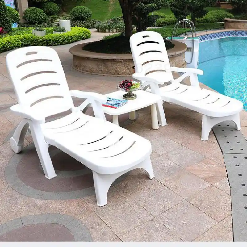 Outdoor swimming pool bed recliner 